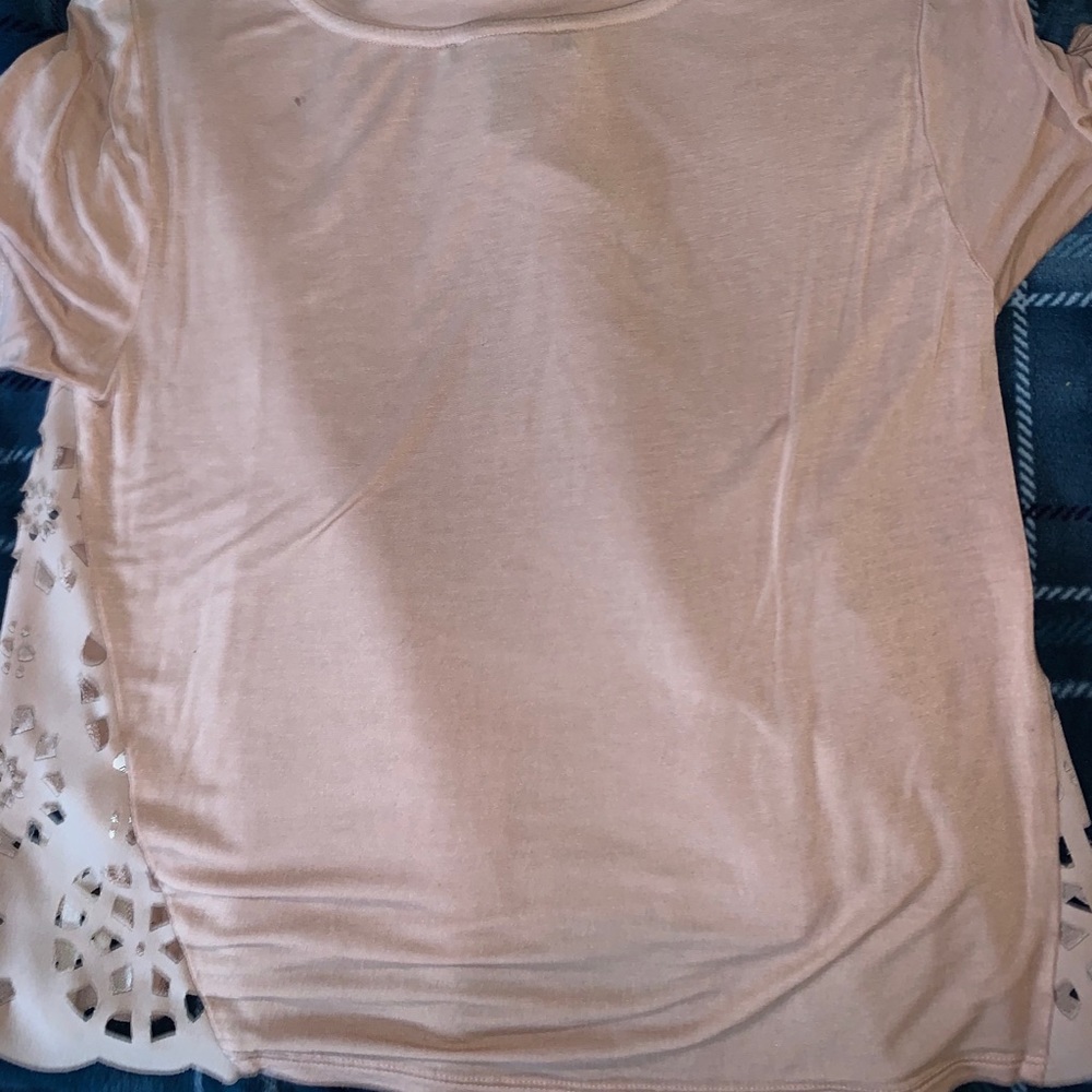 A peach crop top